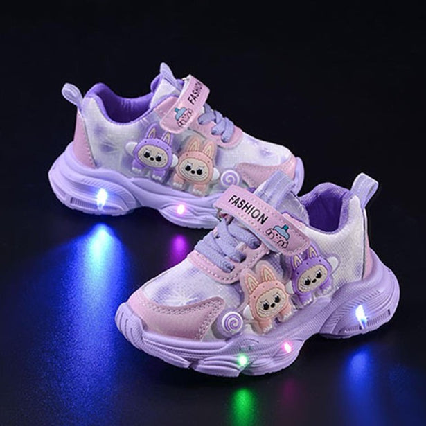 Sepatu LABUBU MIYU Sepatu LED Anak Perempuan Import 21-30 Usia 1-5 Tahun