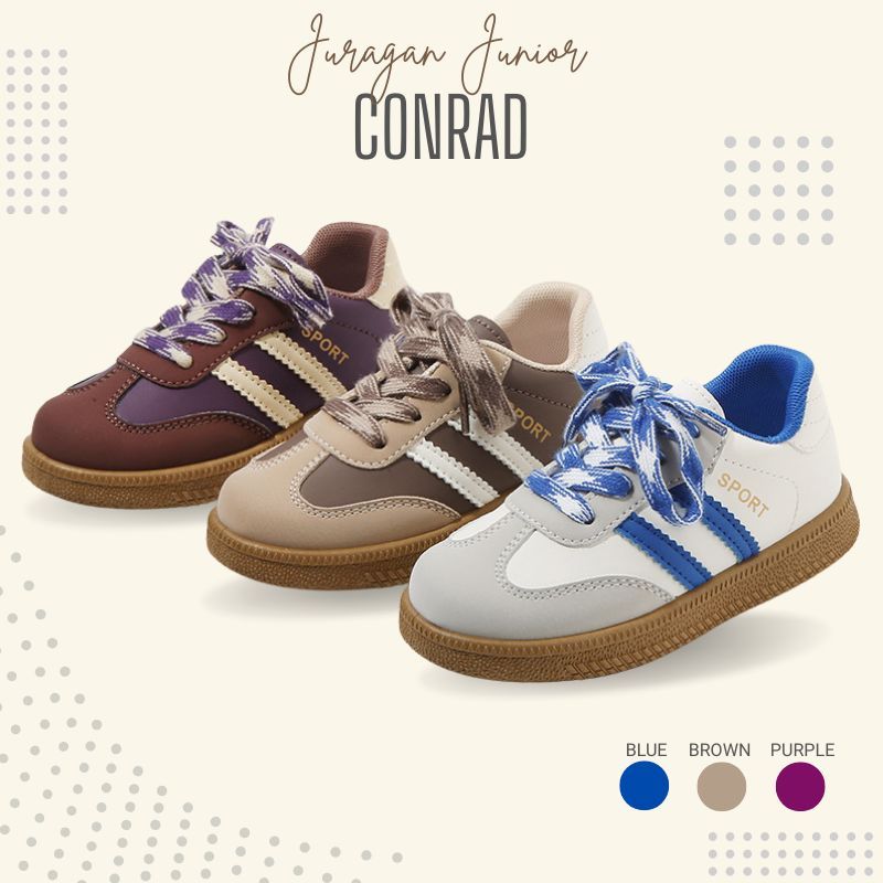 Sepatu CONRAD Sepatu Anak Laki-laki Dan Perempuan Import 21-32 Usia 1,5-7Tahun