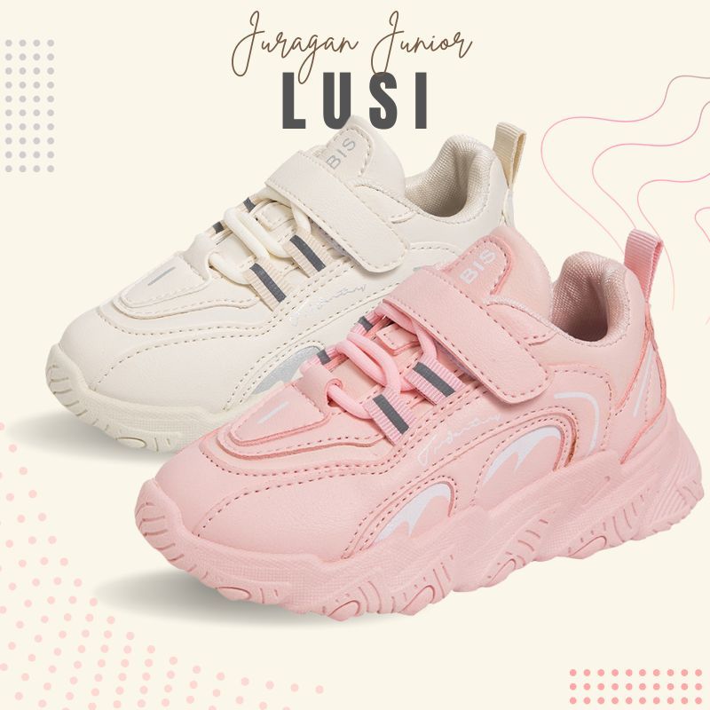 Sepatu  LUSI Sepatu anak Perempuan Import Sepatu Sneaker Sepatu Remaja Korean Style Size26-37 Usia 2-10 Tahun