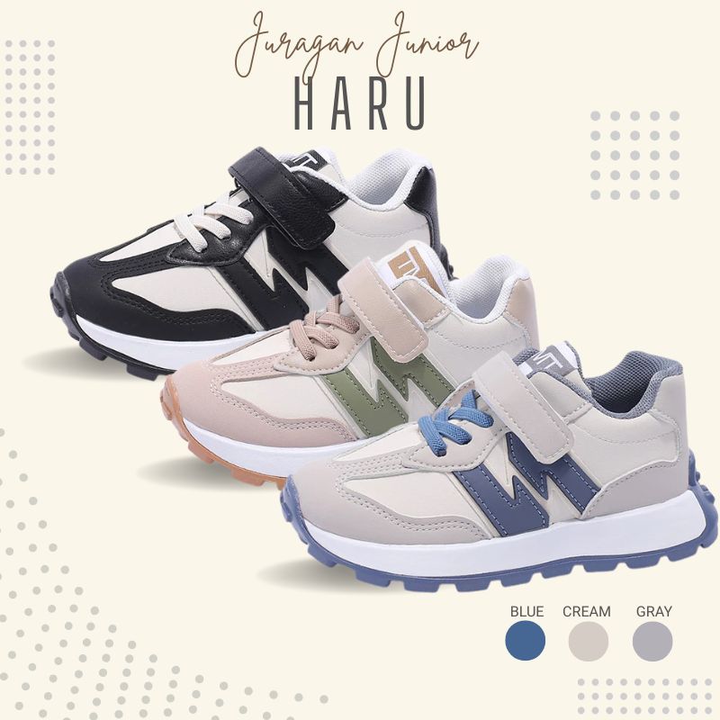 Sepatu HARU Sepatu Anak Perempuan dan  Laki Laki Import Size 21-30 Usia 1-5 Tahun