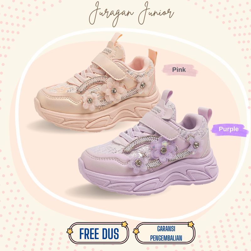 Sepatu CLEO Sepatu Anak Perempuan Import 26-37 Usia 2-10 Tahun