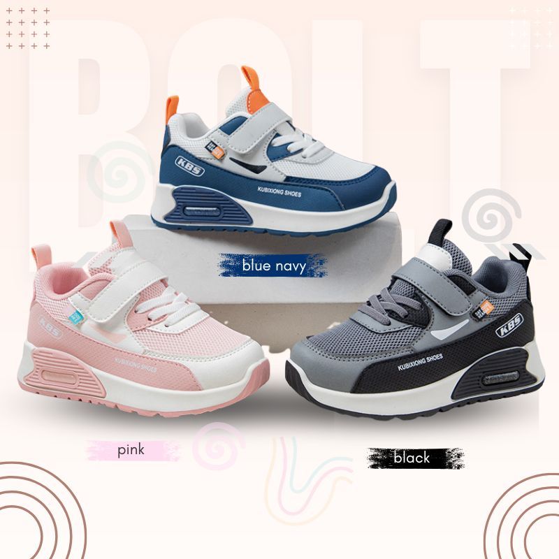 Sepatu BOLT Sepatu Anak Laki-Laki Dan Perempuan Import 26-37 Usia 2-11 Tahun