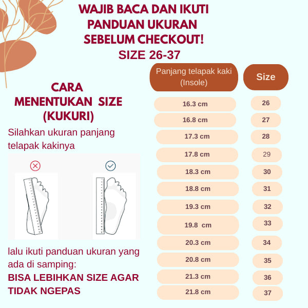 Sepatu Cheki Sepatu Anak Perempuan Import 26-37 Usia 2-11 Tahun