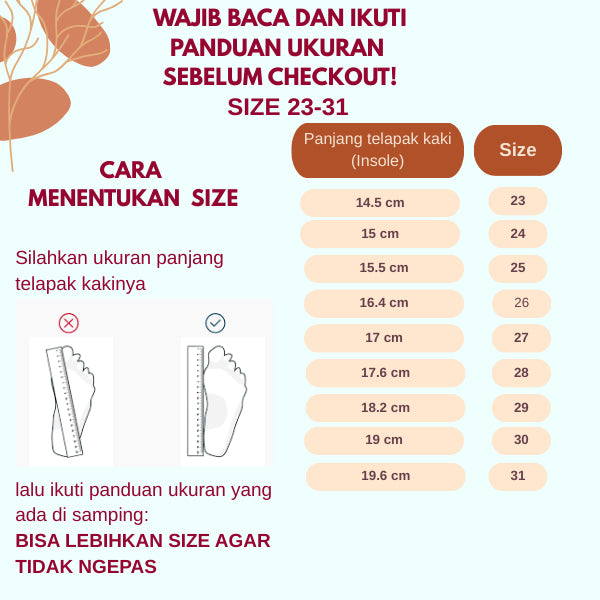Sepatu CORDELIA Anak Perempuan Import 23-32 Usia 1,5- 7 Tahun