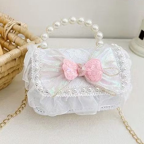 Tas Sweet Puff Tas Tangan Mutiara Anak Perempuan Import