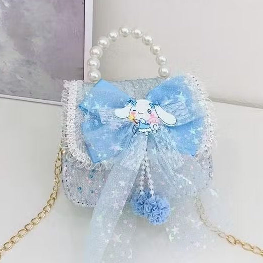 Tas Anak Selempang Tas Tangan Uang Lebaran 2026 Luna Pearl Mini Tas Tangan Mutiara Anak Perempuan Import