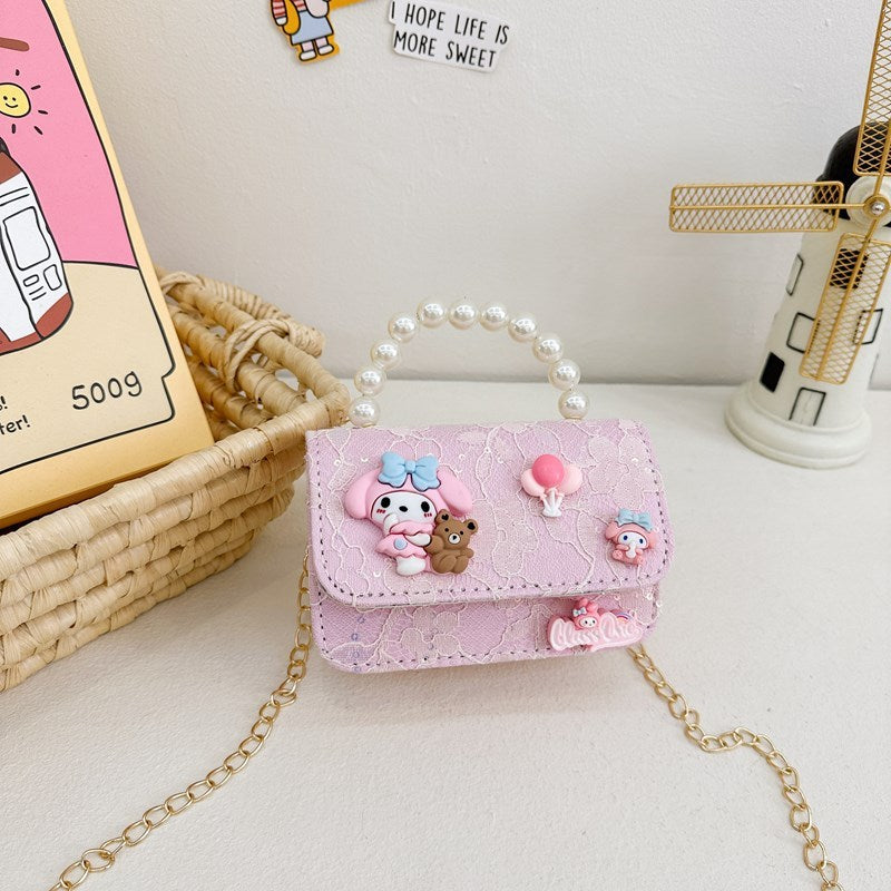 Tas Sweet Puff Tas Tangan Mutiara Anak Perempuan Import