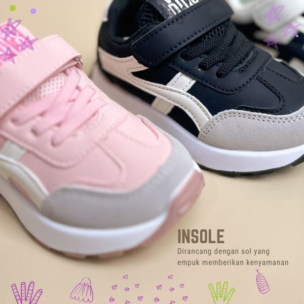 Sepatu ZENIX Sepatu Anak Perempuan Dan Laki-laki Import 26-37 Usia 2-10 Tahun