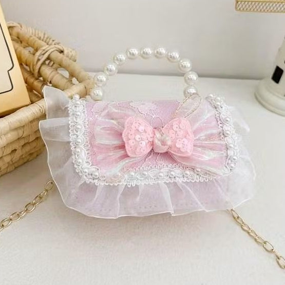 Tas Sweet Puff Tas Tangan Mutiara Anak Perempuan Import