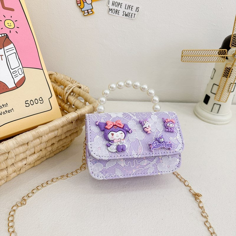 Tas Sweet Puff Tas Tangan Mutiara Anak Perempuan Import