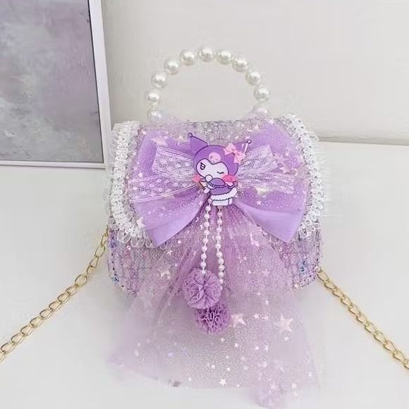 Tas Anak Selempang Tas Tangan Uang Lebaran 2026 Luna Pearl Mini Tas Tangan Mutiara Anak Perempuan Import