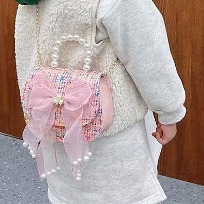 Tas Anak Selempang Tas Uang Lebaran 2026 Tas Princess Pastel Dream Tas Tangan Mutiara Anak Perempuan Import