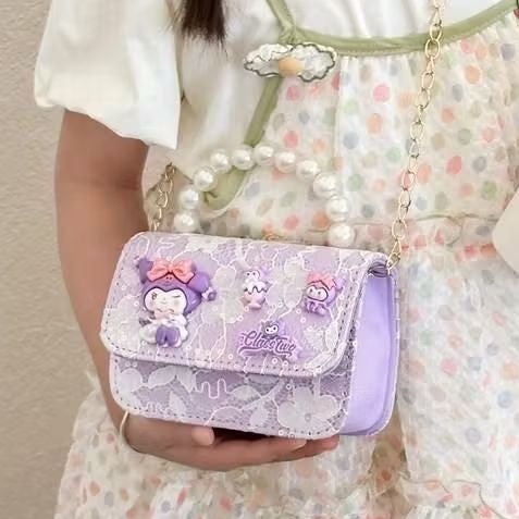 Tas Sweet Puff Tas Tangan Mutiara Anak Perempuan Import