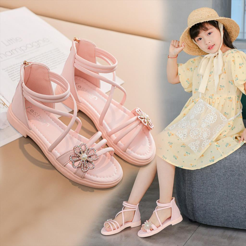 Sandal AYSEL Pesta Anak Perempuan Import Size 27-37 Umur 2-10 Tahun