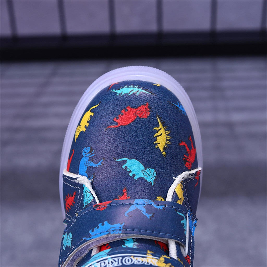 Sepatu DINO Sepatu Boots LED Anak Laki-laki Import 21-30 Usia 1-5Tahun