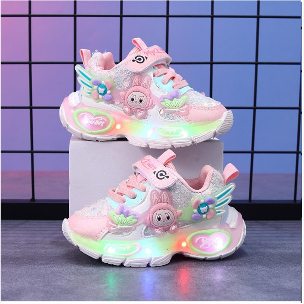 Sepatu LABUBU ARAMEA Sepatu LED Anak Perempuan Import 21-30 Usia 1-5Tahun