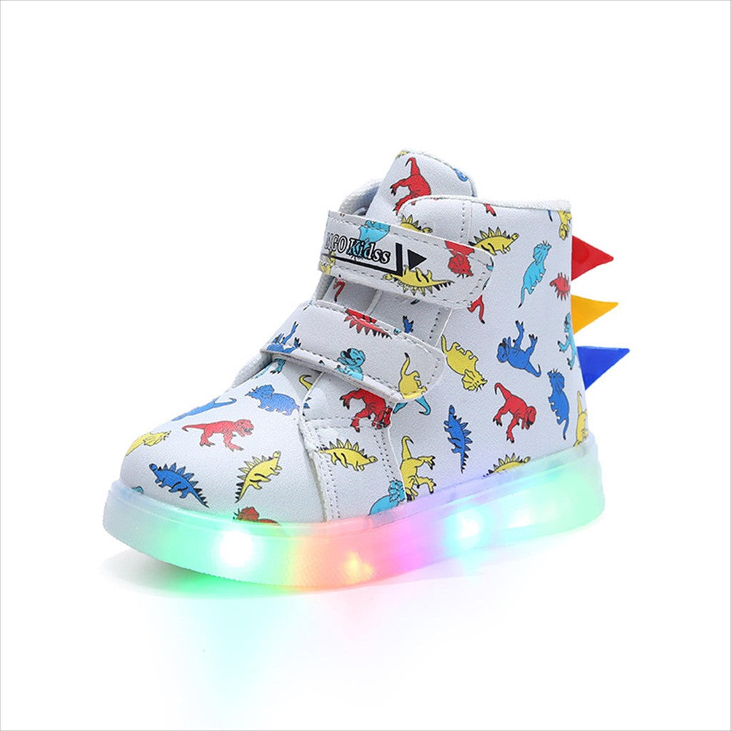 Sepatu DINO Sepatu Boots LED Anak Laki-laki Import 21-30 Usia 1-5Tahun
