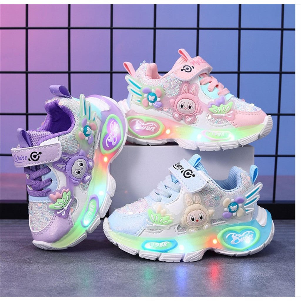 Sepatu LABUBU ARAMEA Sepatu LED Anak Perempuan Import 21-30 Usia 1-5Tahun