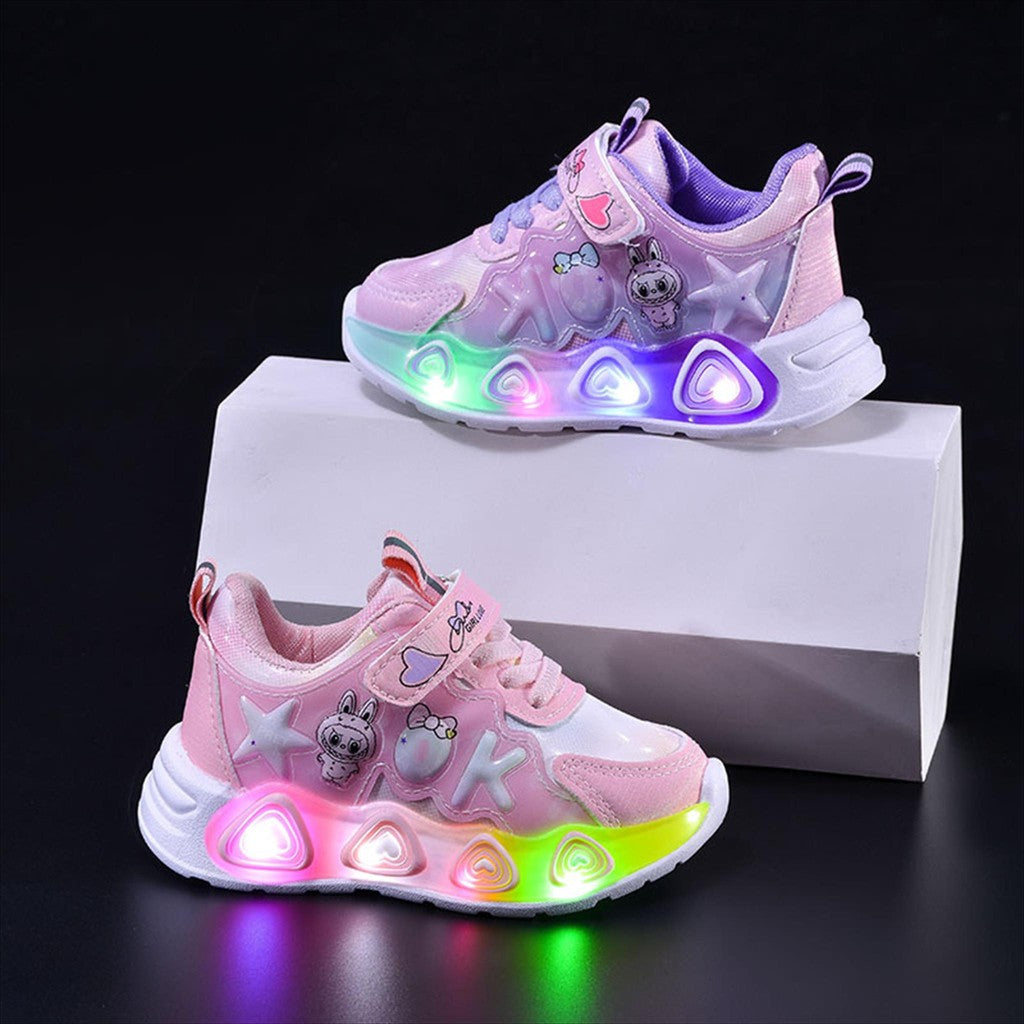 Sepatu LABUBU CIA  Sepatu LED Anak Perempuan Import 21-30 Usia 1-5 Tahun