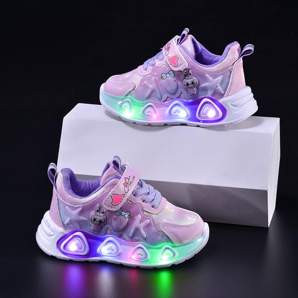Sepatu LABUBU CIA  Sepatu LED Anak Perempuan Import 21-30 Usia 1-5 Tahun