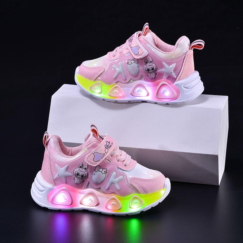 Sepatu LABUBU CIA  Sepatu LED Anak Perempuan Import 21-30 Usia 1-5 Tahun