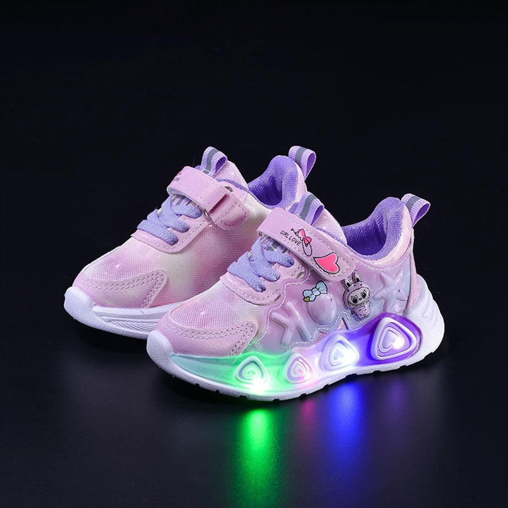 Sepatu LABUBU CIA  Sepatu LED Anak Perempuan Import 21-30 Usia 1-5 Tahun