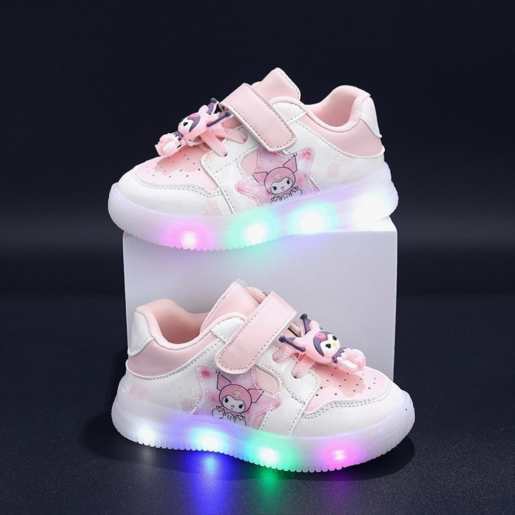 Sepatu KUROMI TRIXI Sepatu LED Anak Perempuan Import 21-30 USIA 1-5 Tahun