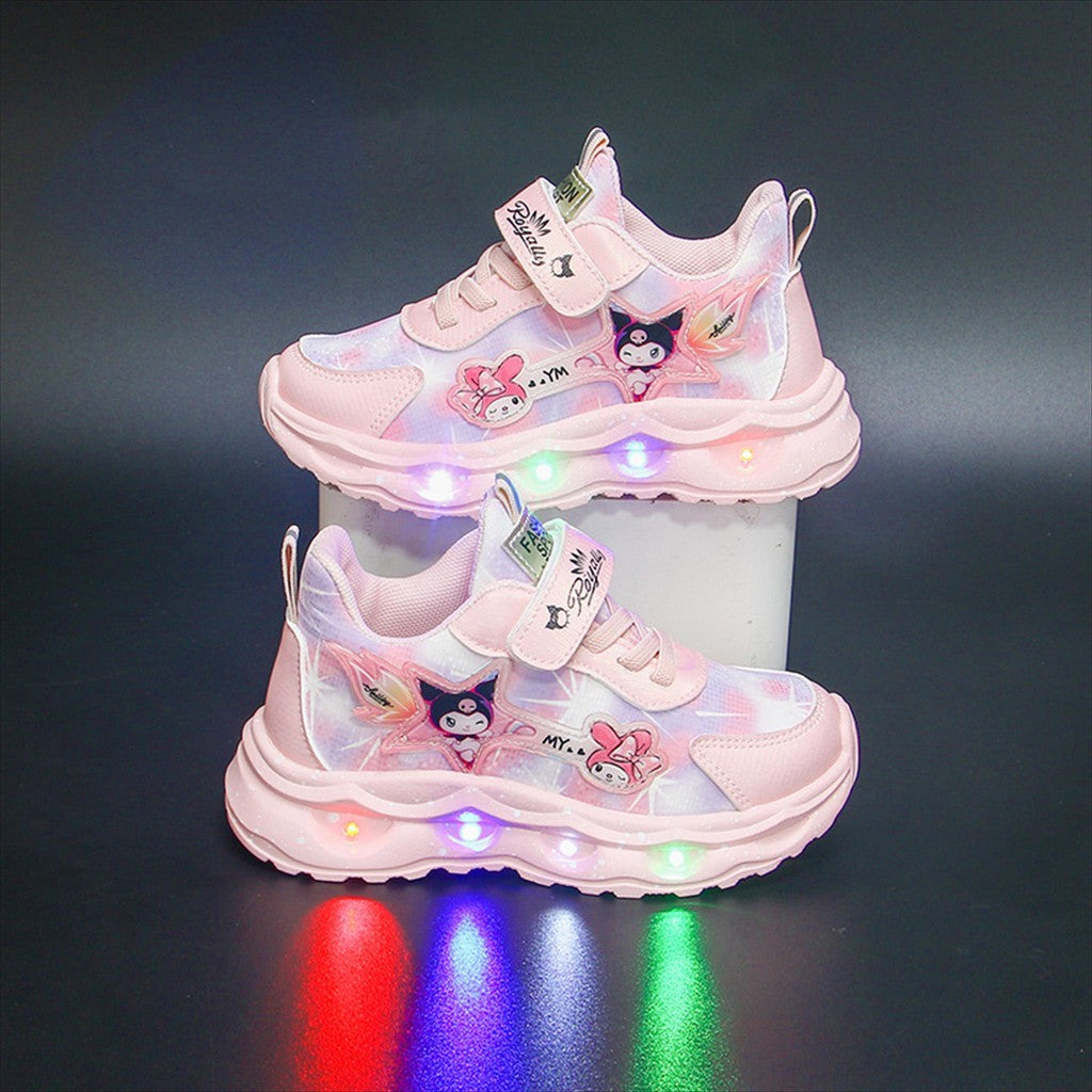 Sepatu KUROMI YETI SEPATU LED Anak Perempuan Import 21-30 Usia 1-5Tahun