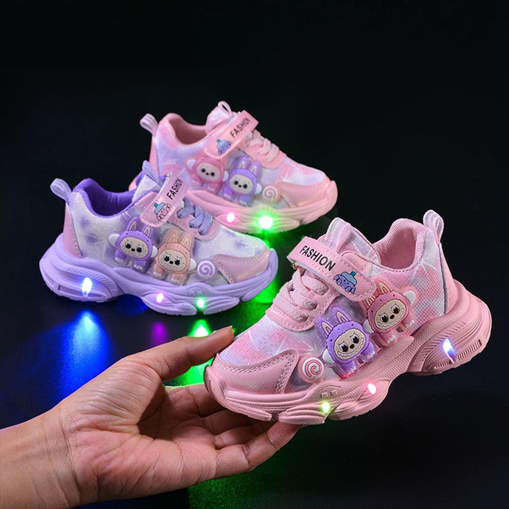Sepatu LABUBU MIYU Sepatu LED Anak Perempuan Import 21-30 Usia 1-5 Tahun