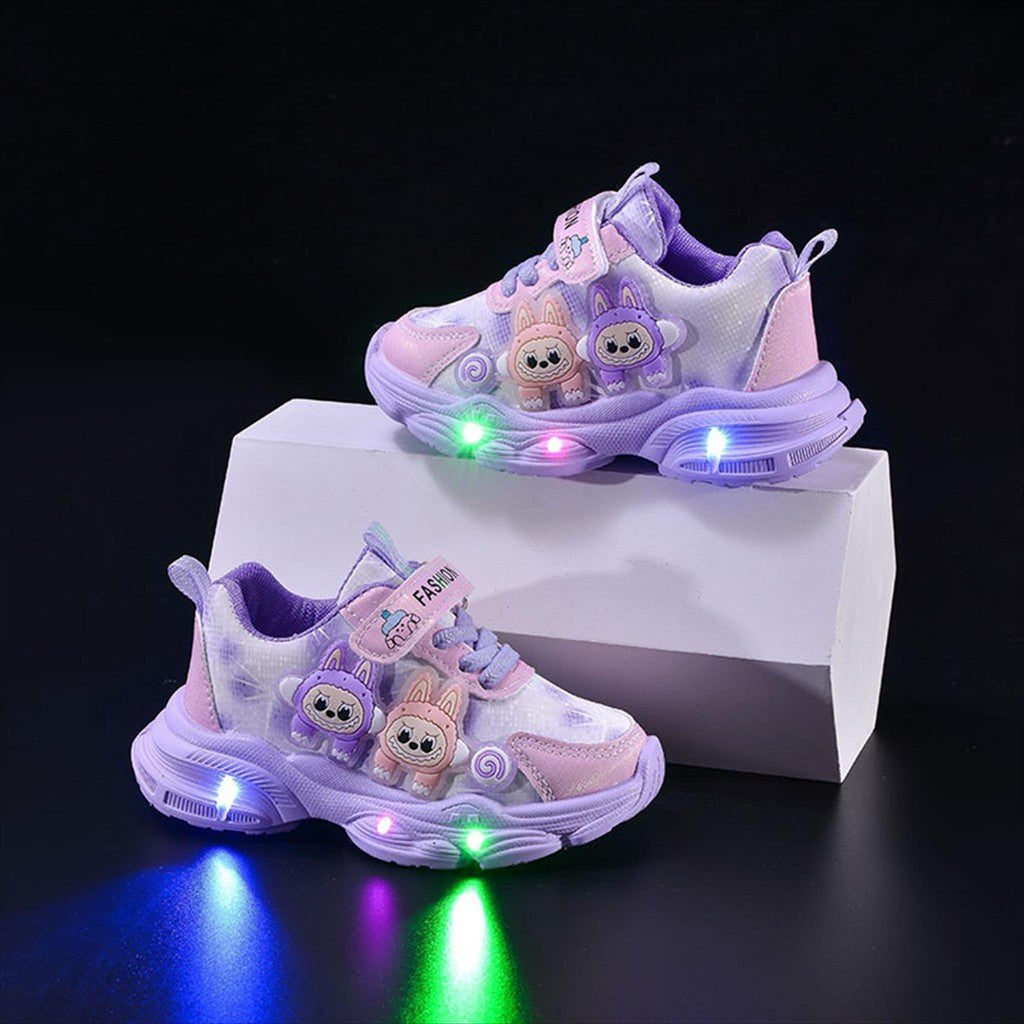 Sepatu LABUBU MIYU Sepatu LED Anak Perempuan Import 21-30 Usia 1-5 Tahun