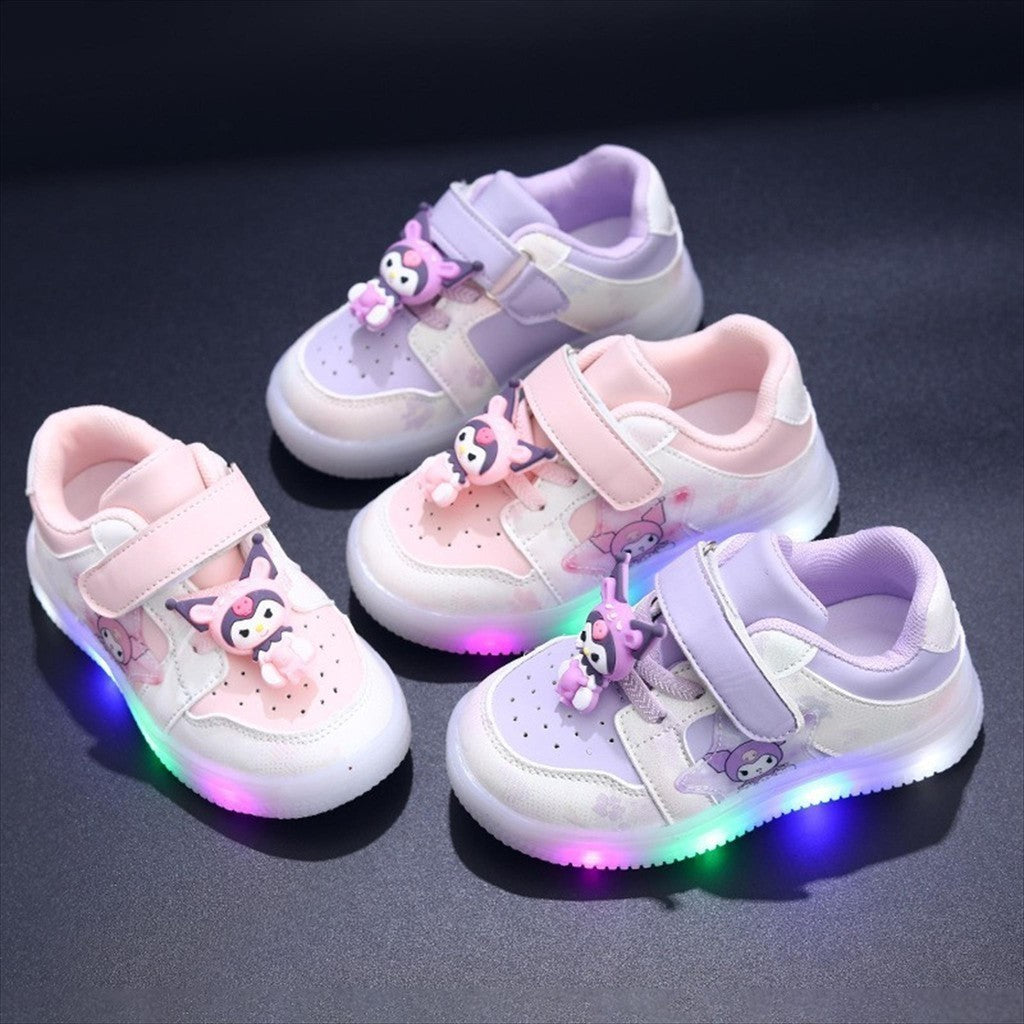 Sepatu KUROMI TRIXI Sepatu LED Anak Perempuan Import 21-30 USIA 1-5 Tahun