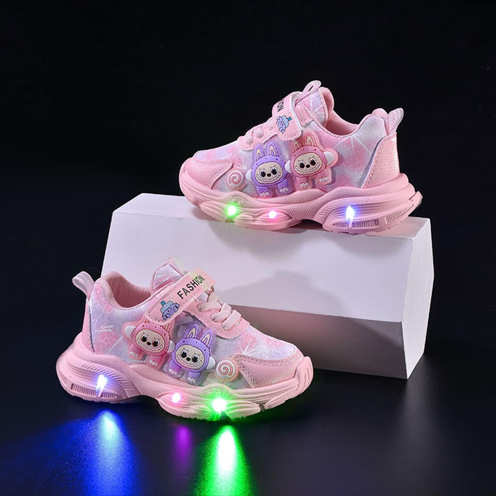Sepatu LABUBU MIYU Sepatu LED Anak Perempuan Import 21-30 Usia 1-5 Tahun