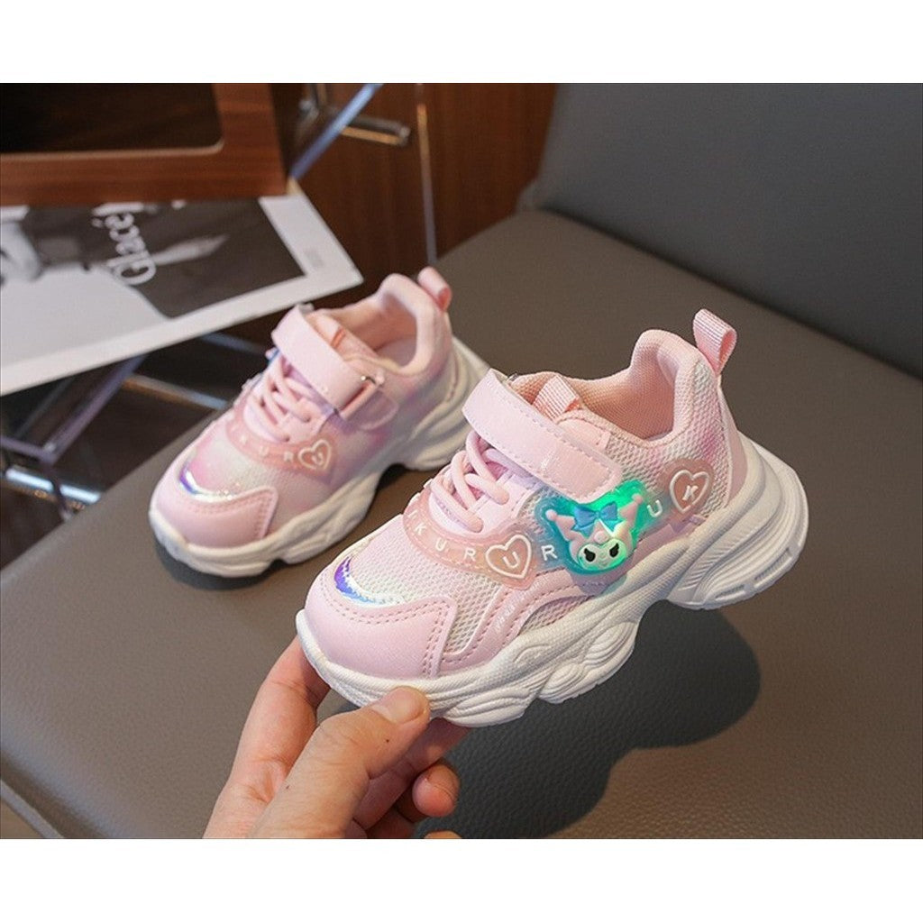 Sepatu KUROMI ORIANA Sepatu LED Anak Perempuan Import 22-31 Usia 1-6Tahun