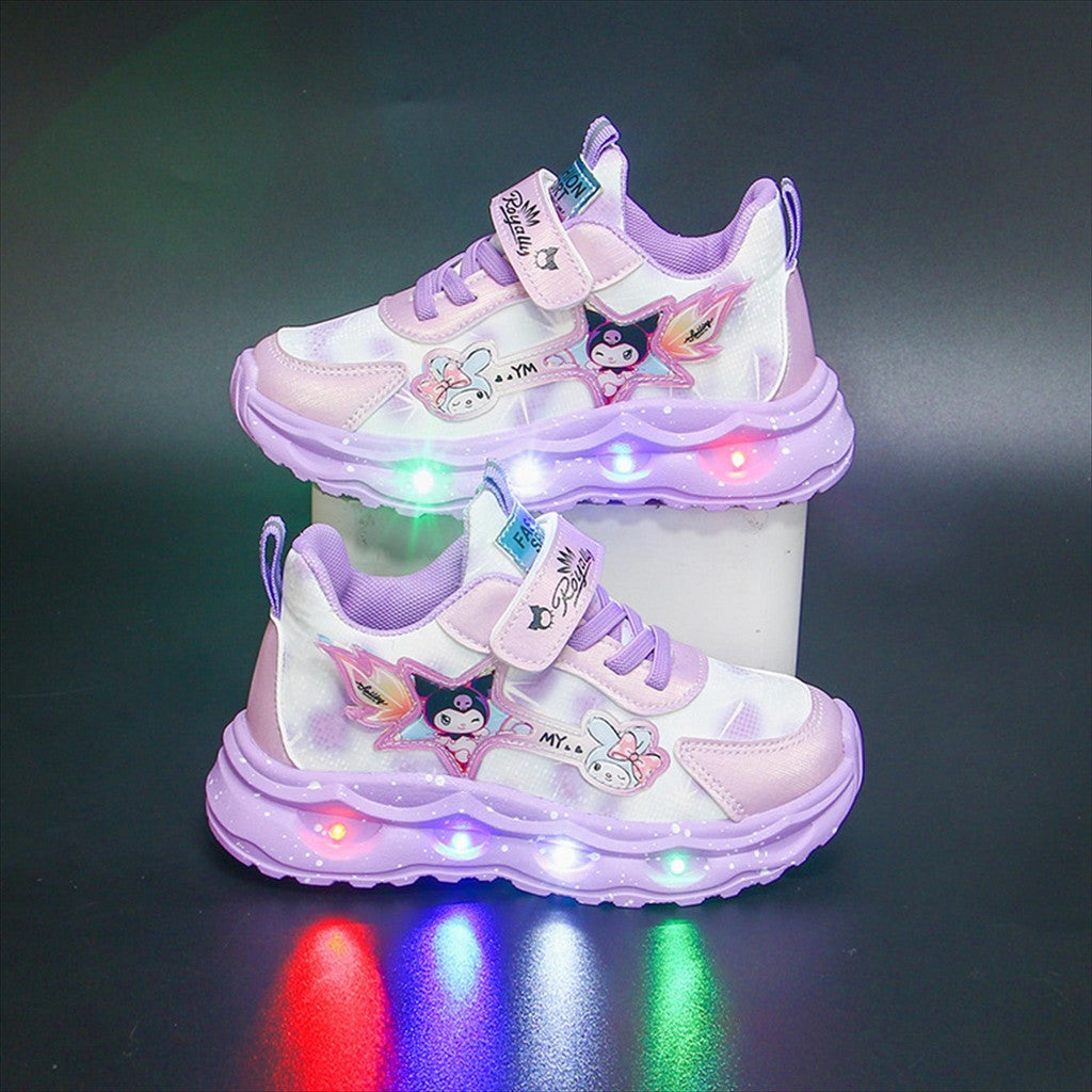 Sepatu KUROMI YETI SEPATU LED Anak Perempuan Import 21-30 Usia 1-5Tahun