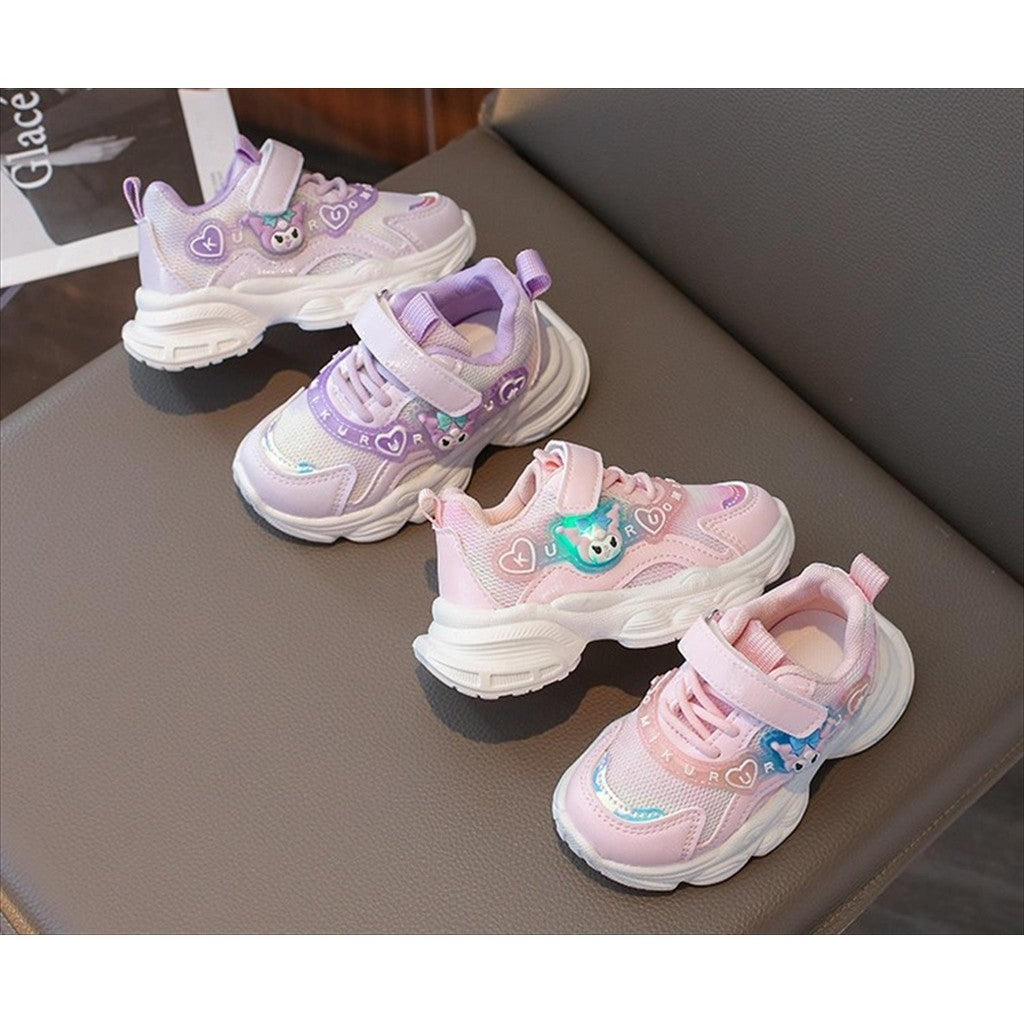 Sepatu KUROMI ORIANA Sepatu LED Anak Perempuan Import 22-31 Usia 1-6Tahun