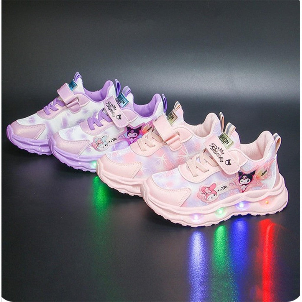 Sepatu KUROMI YETI SEPATU LED Anak Perempuan Import 21-30 Usia 1-5Tahun