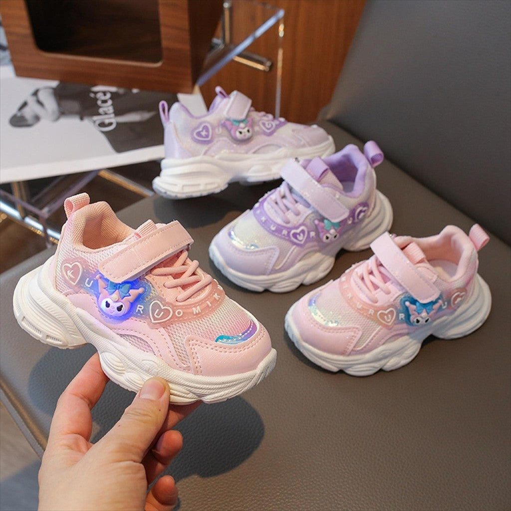Sepatu KUROMI ORIANA Sepatu LED Anak Perempuan Import 22-31 Usia 1-6Tahun