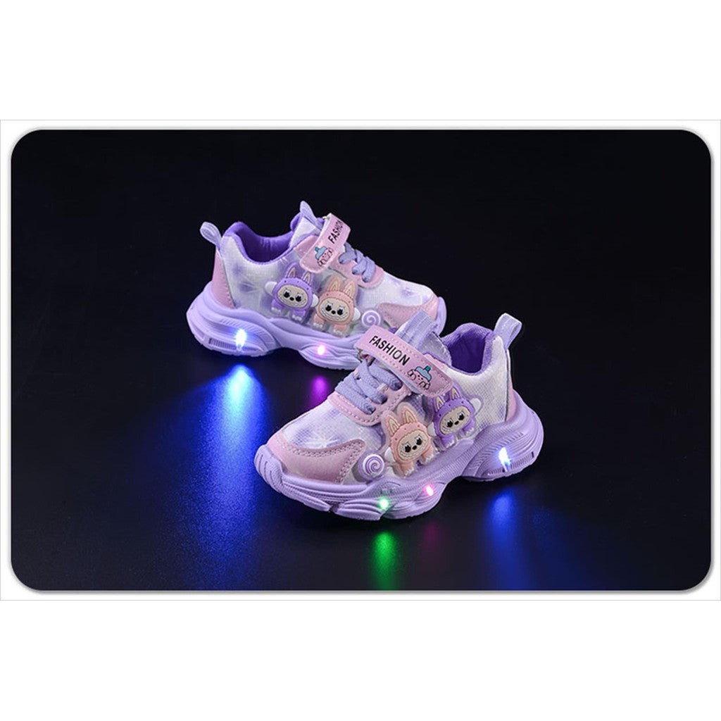 Sepatu LABUBU MIYU Sepatu LED Anak Perempuan Import 21-30 Usia 1-5 Tahun
