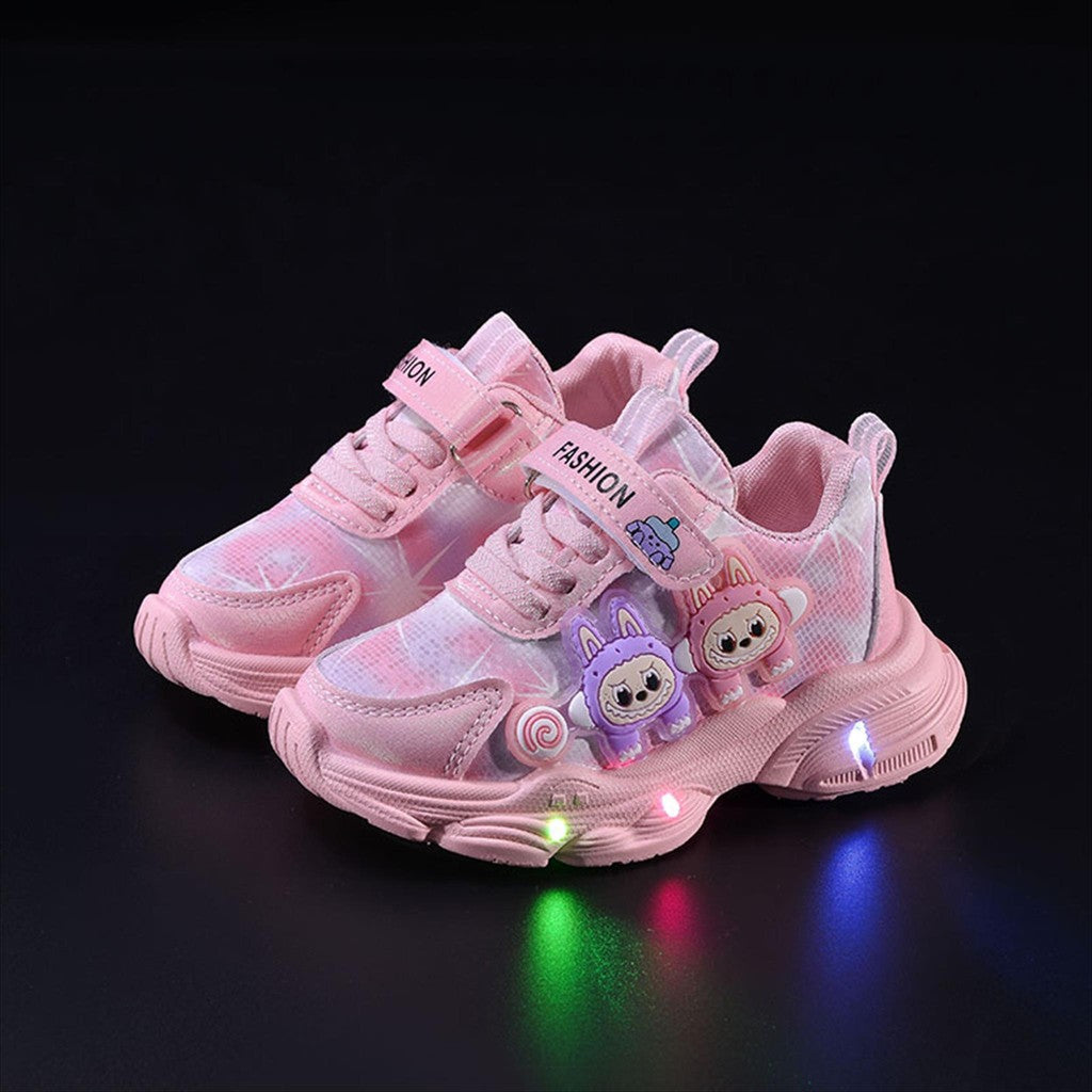 Sepatu LABUBU MIYU Sepatu LED Anak Perempuan Import 21-30 Usia 1-5 Tahun