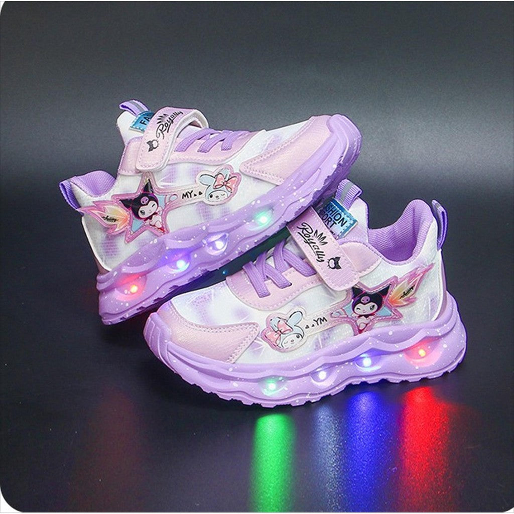 Sepatu KUROMI YETI SEPATU LED Anak Perempuan Import 21-30 Usia 1-5Tahun