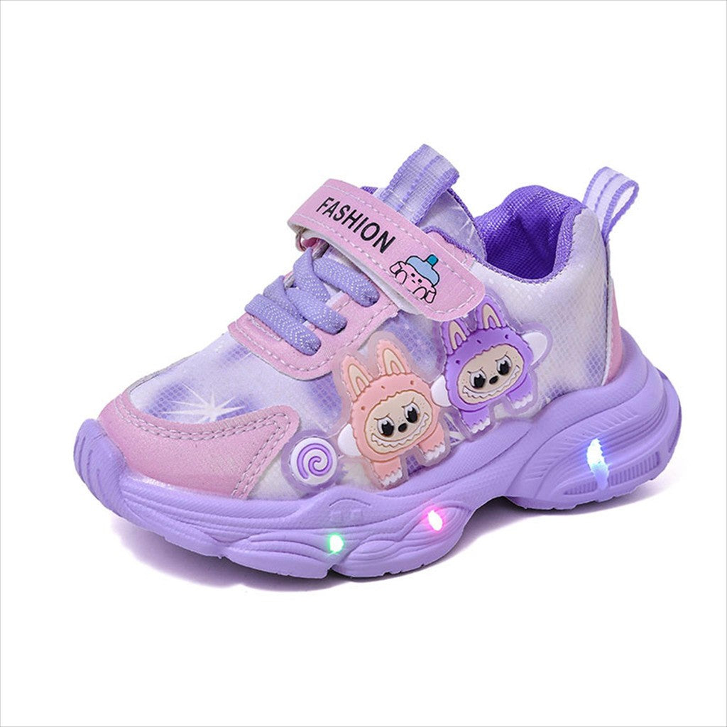 Sepatu LABUBU MIYU Sepatu LED Anak Perempuan Import 21-30 Usia 1-5 Tahun