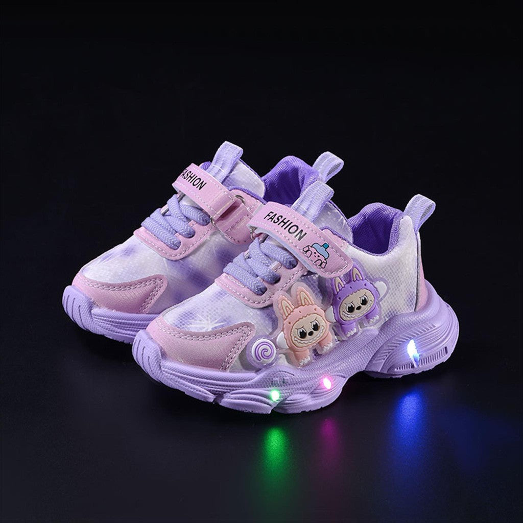 Sepatu LABUBU MIYU Sepatu LED Anak Perempuan Import 21-30 Usia 1-5 Tahun