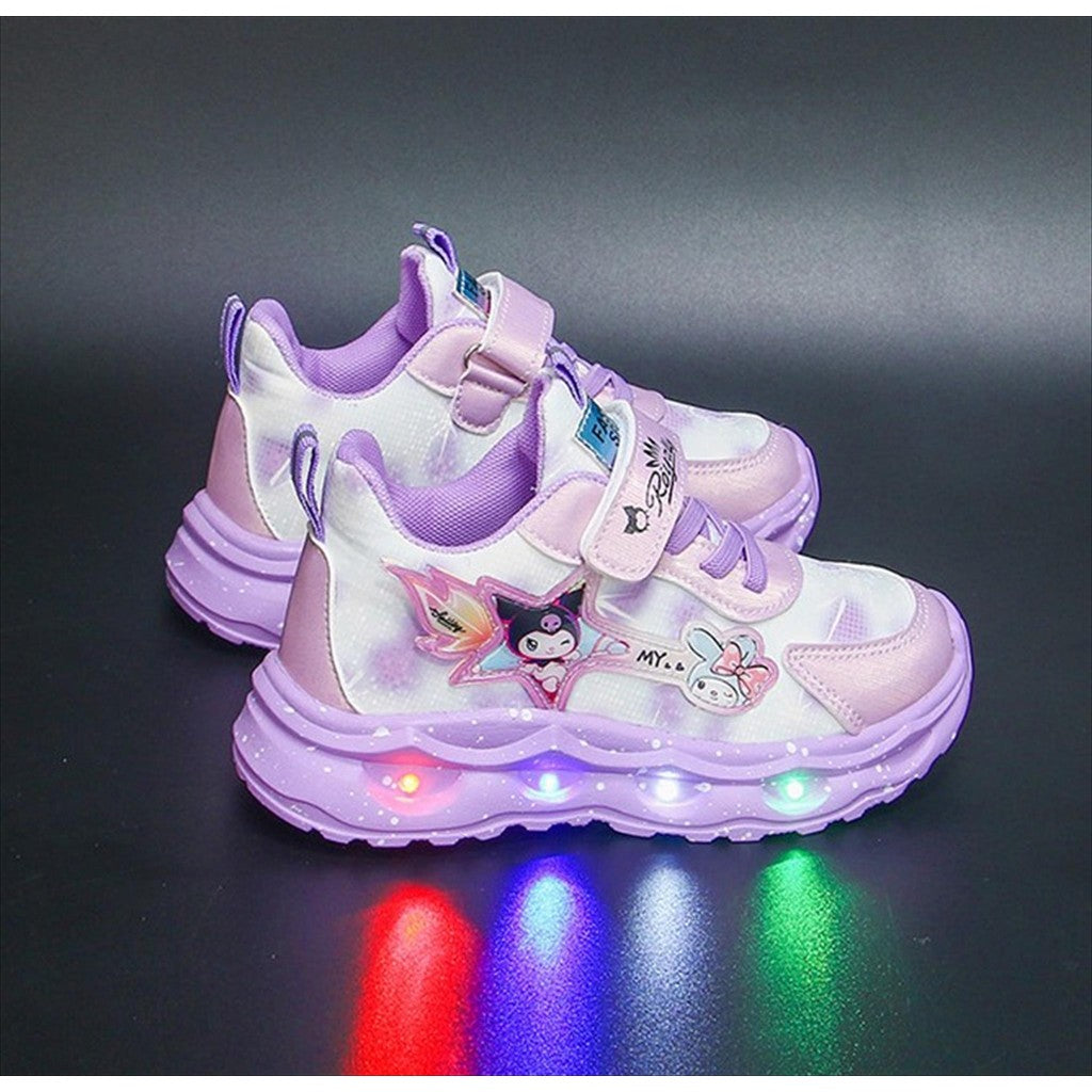 Sepatu KUROMI YETI SEPATU LED Anak Perempuan Import 21-30 Usia 1-5Tahun