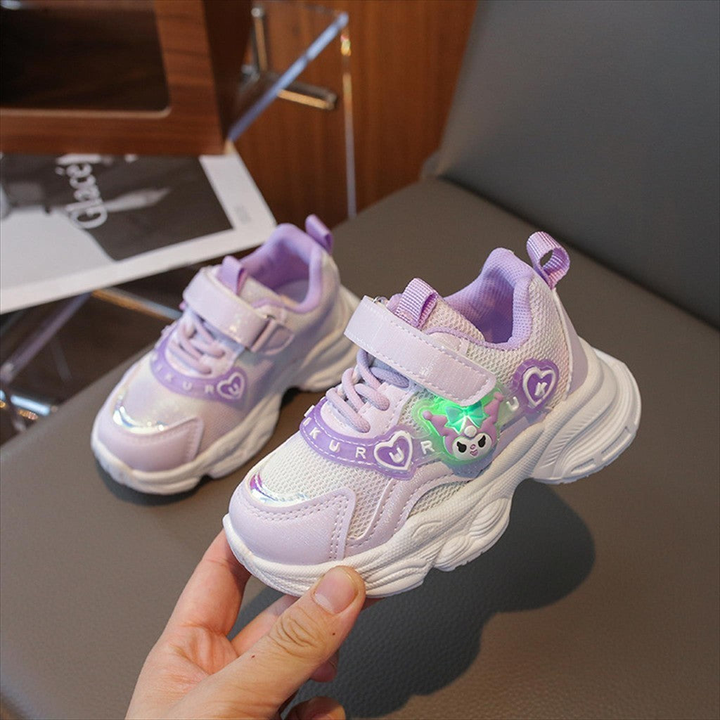 Sepatu KUROMI ORIANA Sepatu LED Anak Perempuan Import 22-31 Usia 1-6Tahun