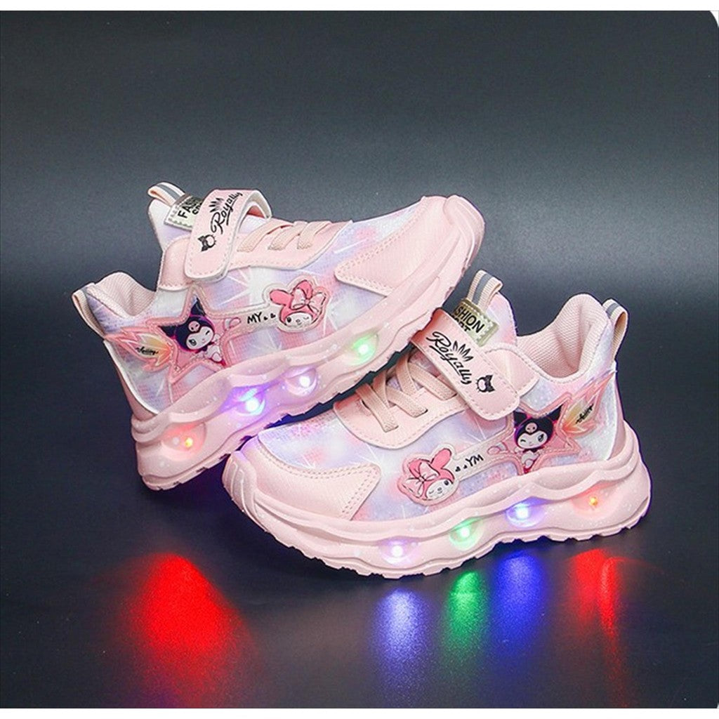 Sepatu KUROMI YETI SEPATU LED Anak Perempuan Import 21-30 Usia 1-5Tahun