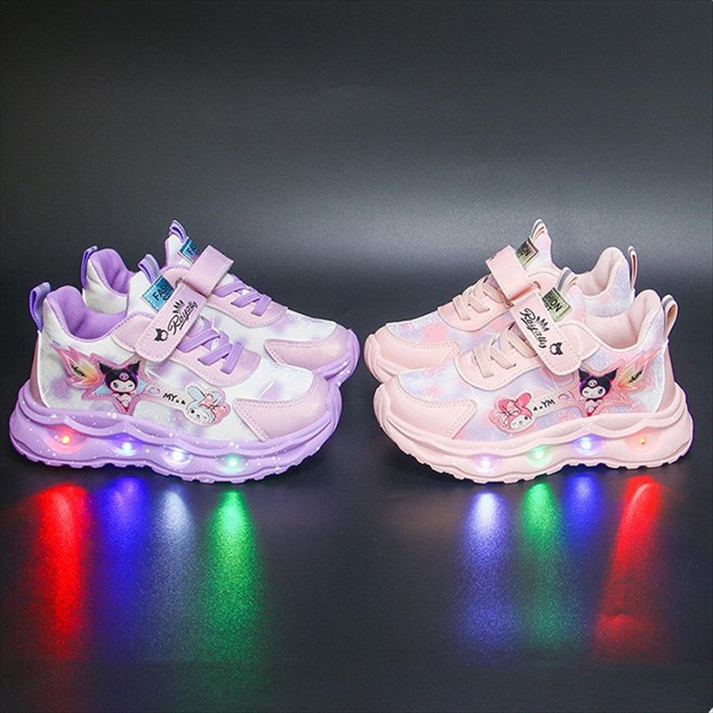 Sepatu KUROMI YETI SEPATU LED Anak Perempuan Import 21-30 Usia 1-5Tahun