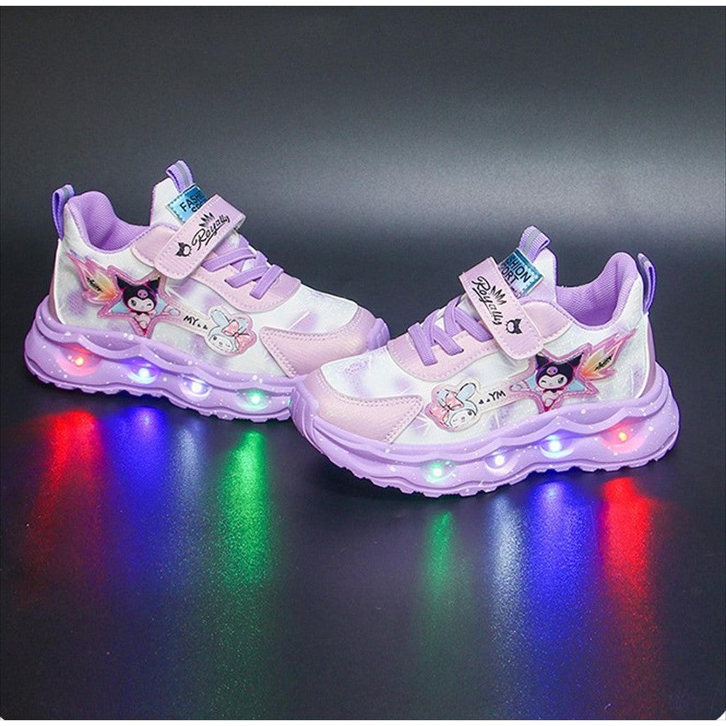 Sepatu KUROMI YETI SEPATU LED Anak Perempuan Import 21-30 Usia 1-5Tahun