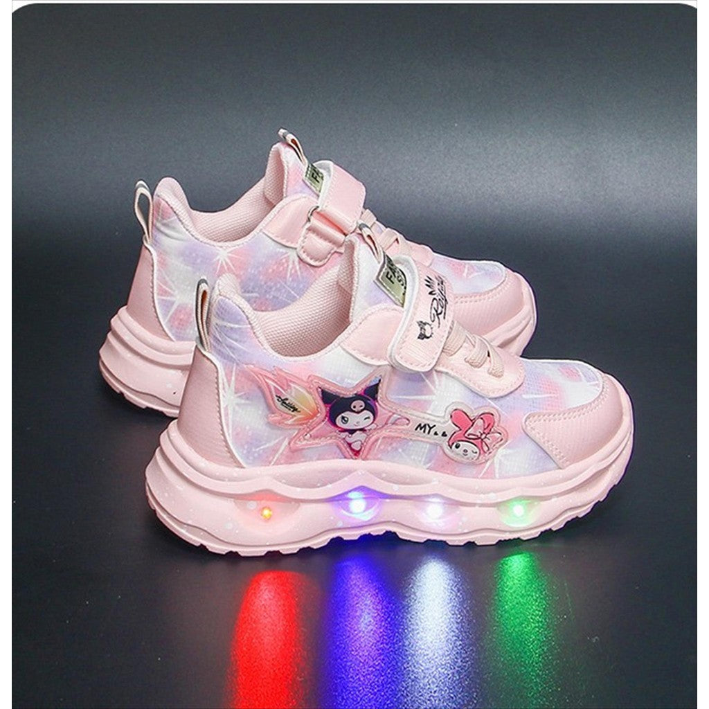 Sepatu KUROMI YETI SEPATU LED Anak Perempuan Import 21-30 Usia 1-5Tahun