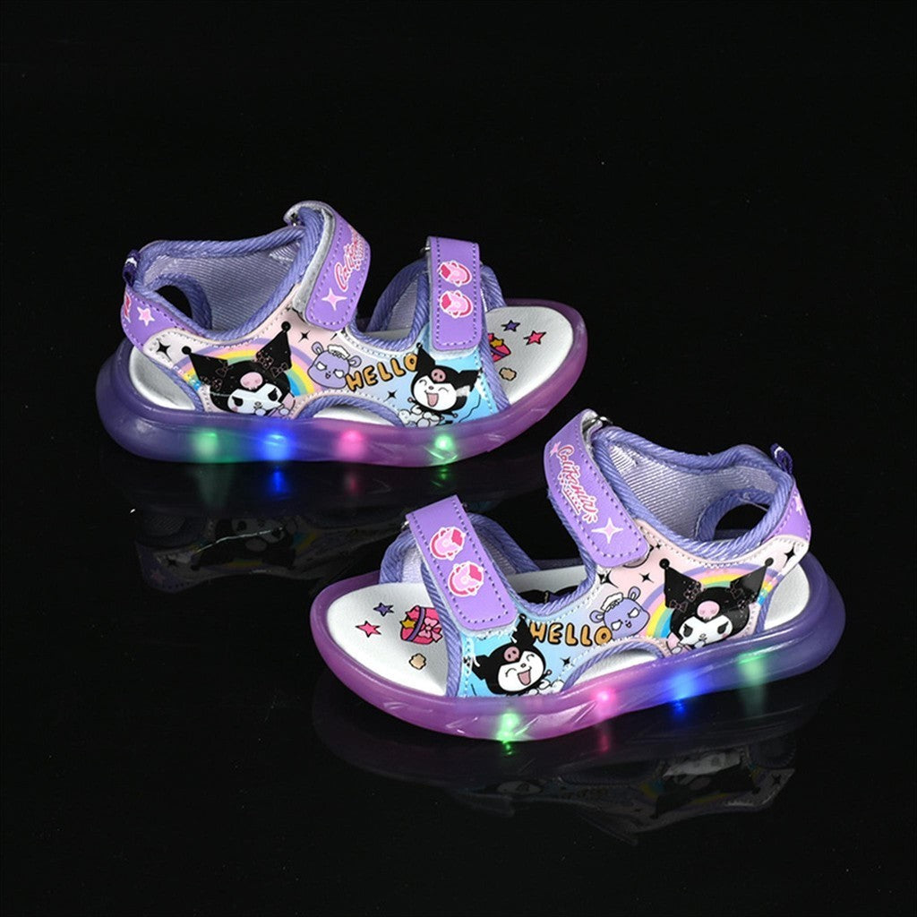 Sandal KUROMI PIXA Sandal LED Anak Perempuan Import 21-30 Usia 1-5 Tahun