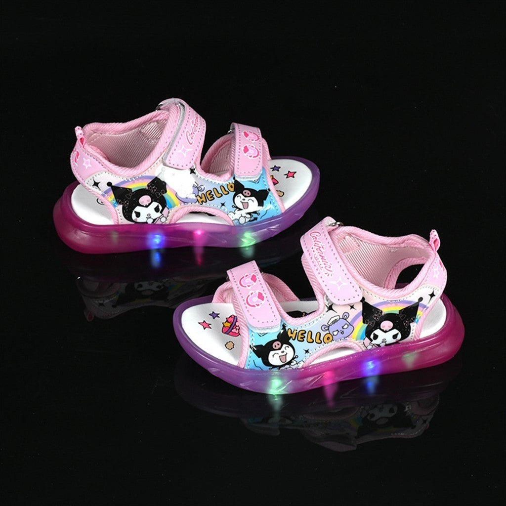 Sandal KUROMI PIXA Sandal LED Anak Perempuan Import 21-30 Usia 1-5 Tahun